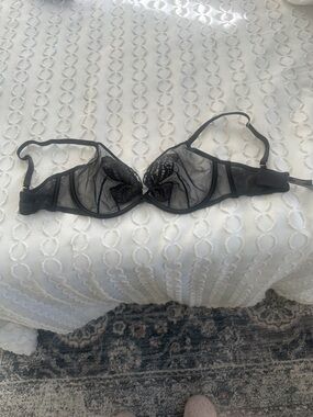 Victoria's Secret Black Sheer Lace Underwire Bra